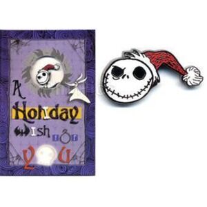 Disney Pin Holiday Jack Skellington Card Pin Nightmare Before Christmas 47657